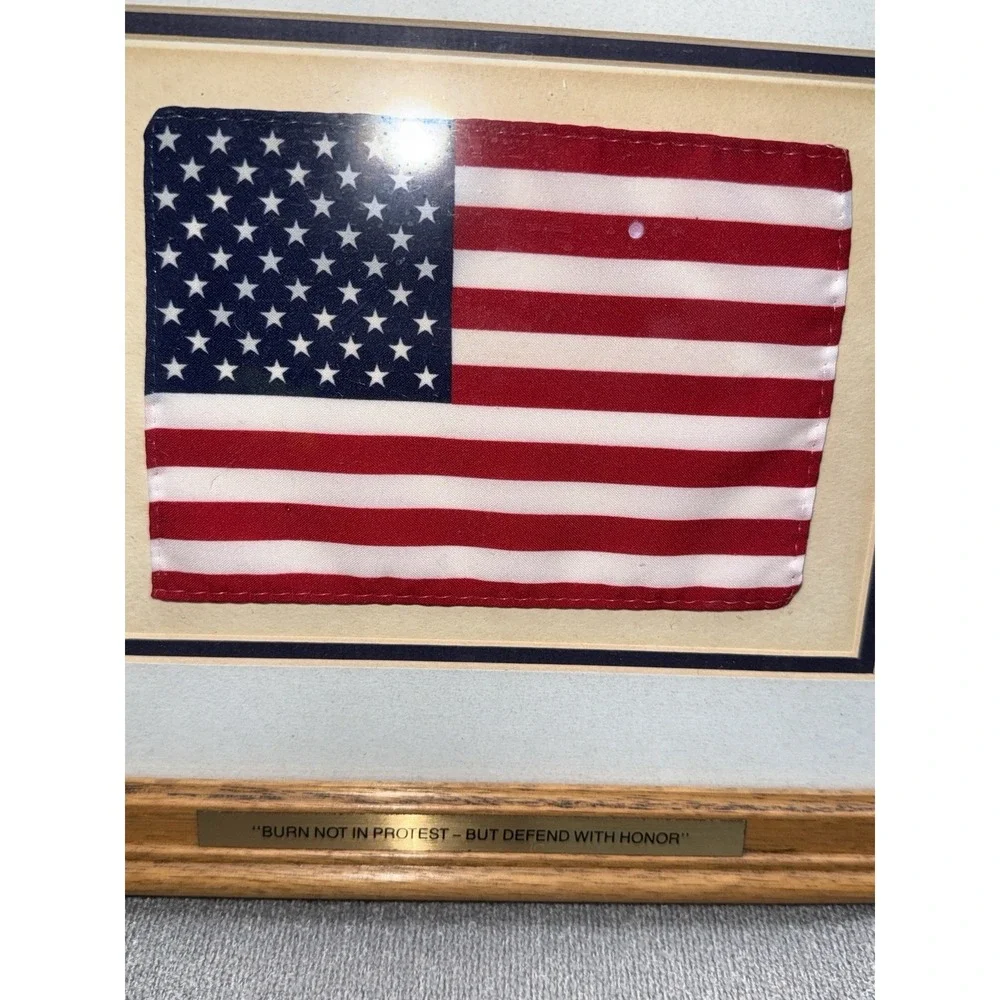 Vintage American Flag Display Frame 11x14 Wall Mount 